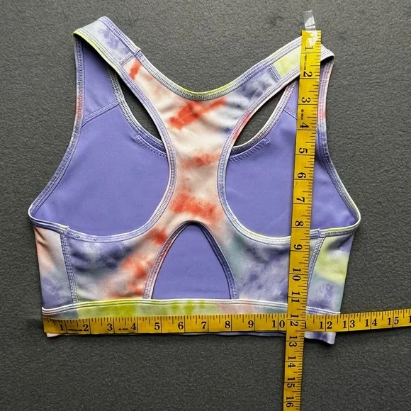 Nike women Dri-FIT sports bra‎ tie dye multicolor medium racerback CZ7716-854 - Picture 5 of 10